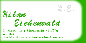milan eichenwald business card